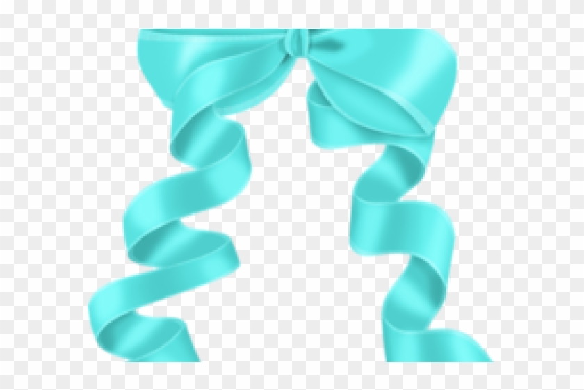 Turquoise Clipart Blue Hair Bow - Clip Art #1260560