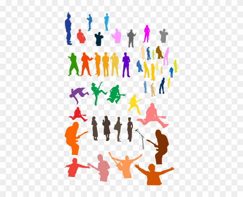 Silhouettes Png Images - People Silhouettes Clipart Colorful #1260578