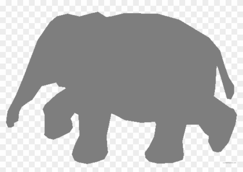 Grey Elephant Animal Free Black White Clipart Images - Asian Elephant #1260606