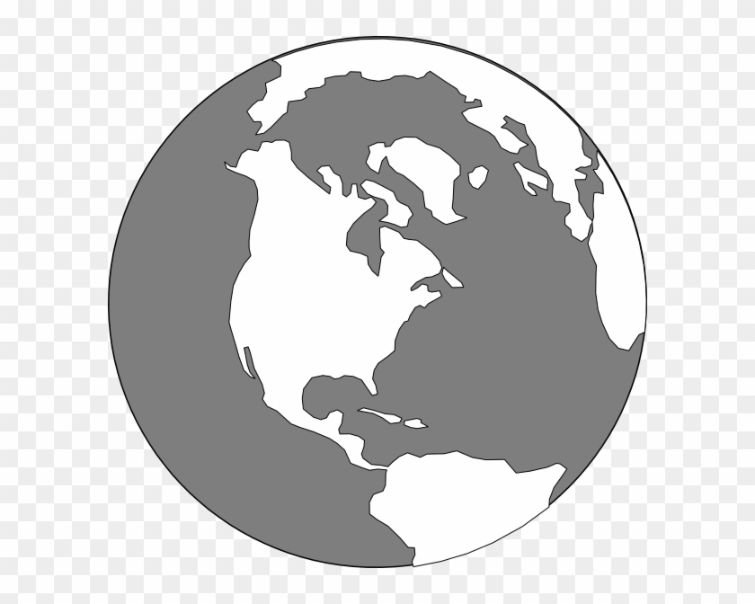 How To Set Use World Grey Svg Vector - World Globe Black And White Png #1260616