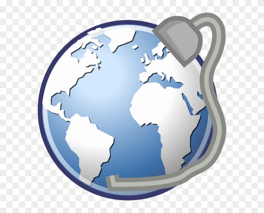 This Free Clip Arts Design Of Remote Globe Grey - Web Browser #1260620