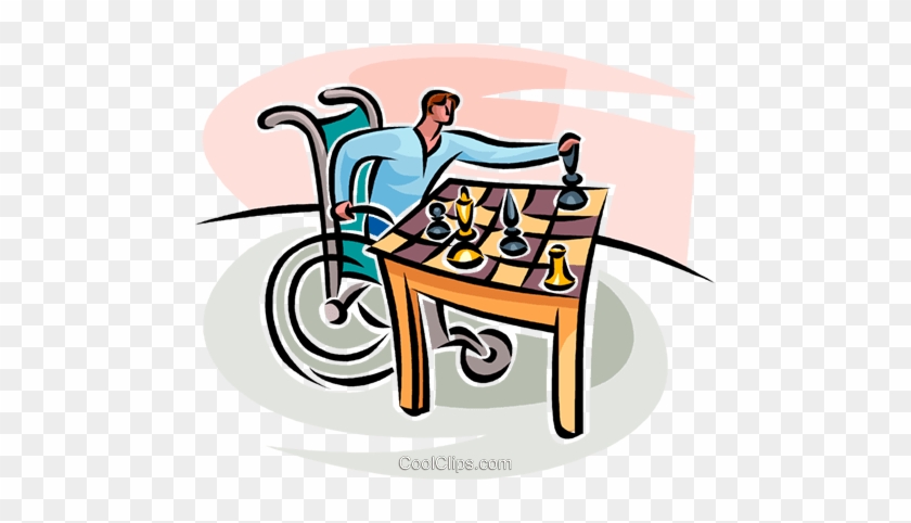 Man In A Wheelchair Playing Chess - Man In A Wheelchair Playing Chess #1260632