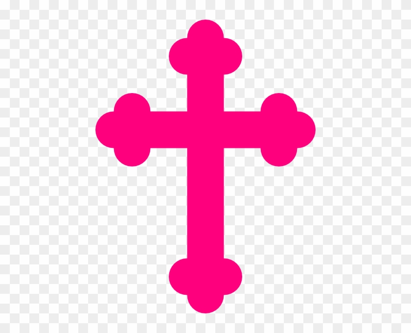 Light Pink Cross Clip Art Download - Pink Baptism Cross Clip Art #1260826