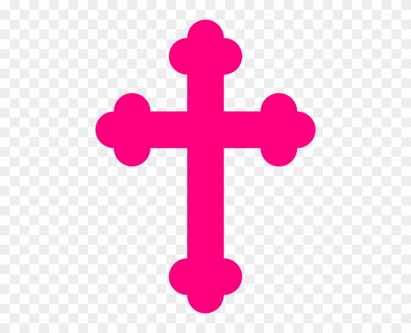 Light Pink Cross Clip Art Download - Pink Baptism Cross Clip Art #1260826