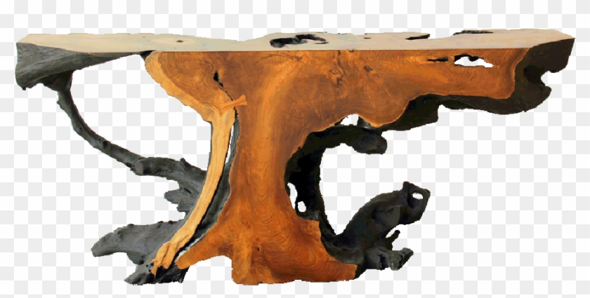 Teak Organic Console Made From Reclaimed Teak Root - Teak Root Console Table #1260844