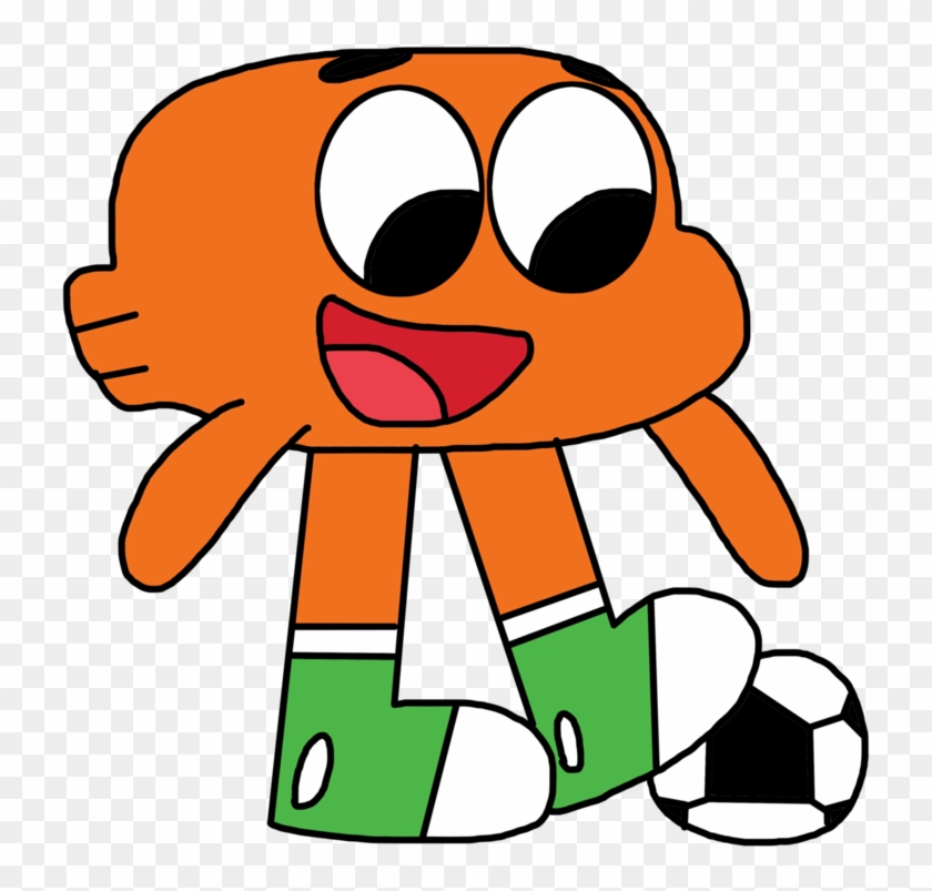Darwin Grabs The Soccer Ball By Marcospower1996 - Gumball Png Football #1260873