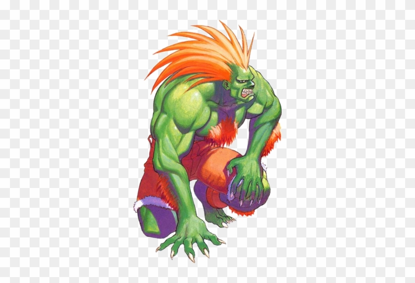 This Mask Depicts The Character Blanka From Street - Baka Street Fighter #1260947