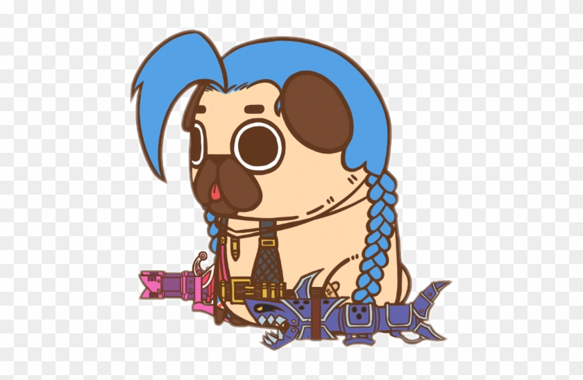 Puglie Pug Leagueoflegends Jinxed Jinxpug Game - League Of Legends Pug #1260995