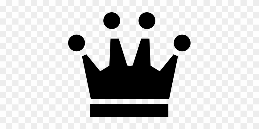 Crown Black Silhouette Symbol Isolated Des - Corona De Reina Icono #1261318