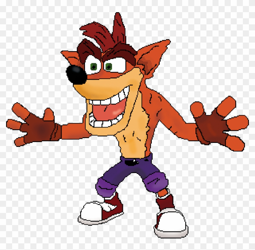 Crash Bandicoot Clipart - Crash Bandicoot Pixel Art #1261320