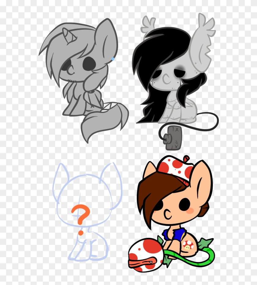 Chibi Horses/ych By Psicommander - Cartoon #1261614