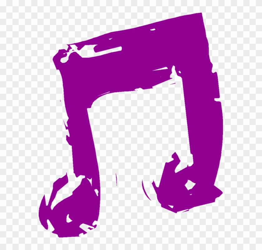 Note Clipart Purple Music - Gekleurde Muzieknoot #1261752