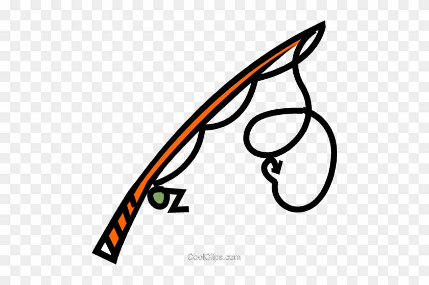 Fishing Rod Royalty Free Vector Clip Art Illustration - Draw A Fishing Rod #1261881