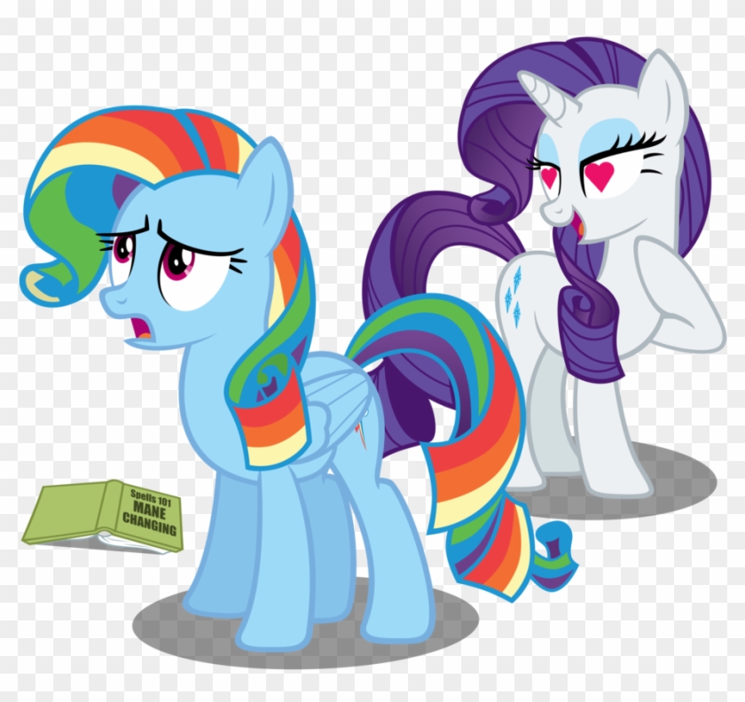 Spells 101 Mane Changing Rarity Rainbow Dash Pinkie - Rainbow Dash Rarity Mane #1262188