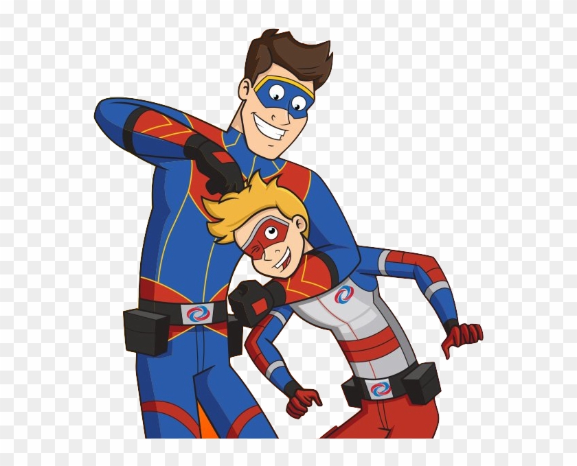 Ray And Henry Cartoon - Adventure Of Kid Danger And Captain Man #1262224