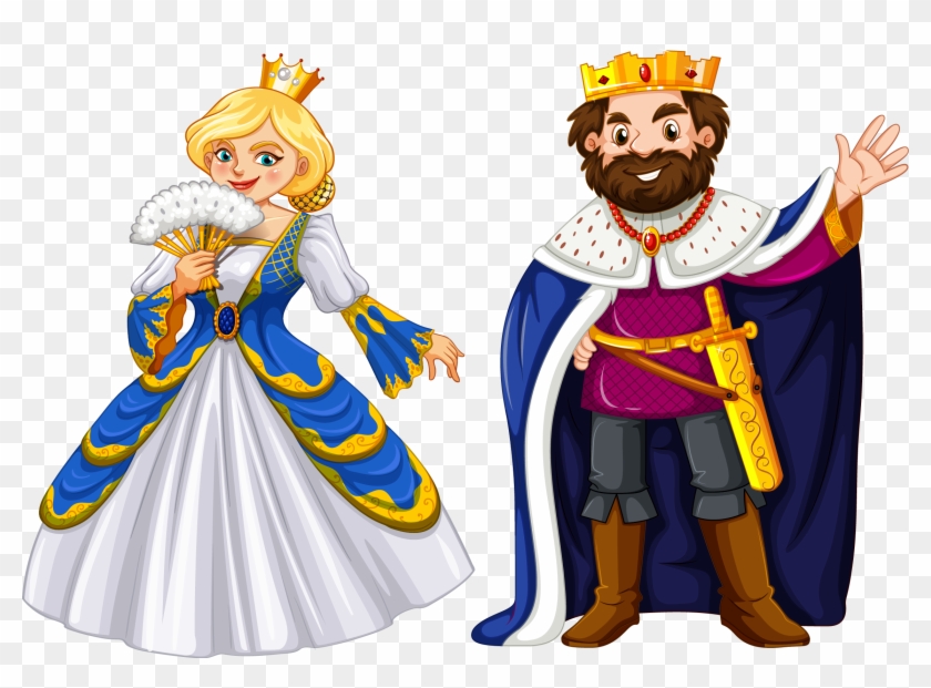 King Cartoon Queen Regnant Illustration - Cartoon Queen And King #1262373