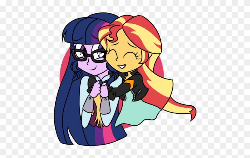 Hug From Behind, Lesbian, Safe, Sci-twi, Scitwishimmer, - Cartoon #1262386