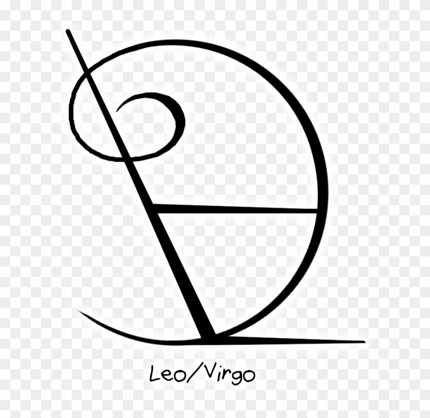“leo/virgo” Zodiac Sigil - Line Art #1262525
