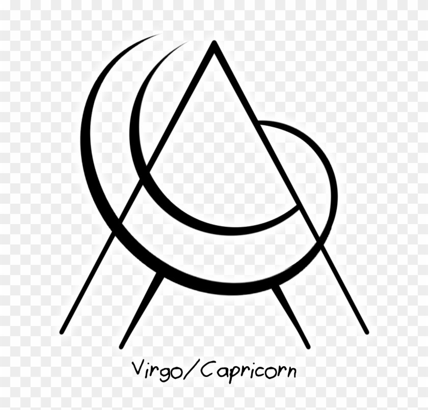 virgo/capricorn” Sigil Requested By Anonymous - Tattoo - Free Transparent  PNG Clipart Images Download