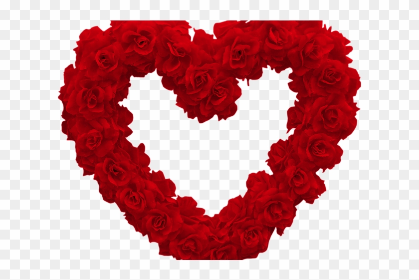 Rose Heart Cliparts - Heart Flower Transparent Background #1262775