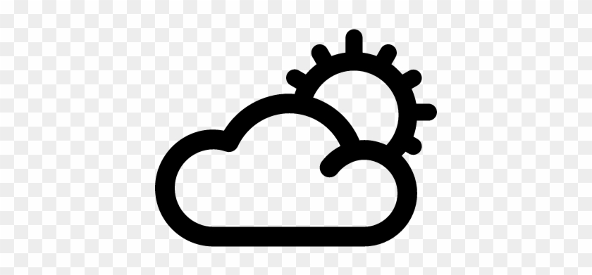 Cloudy Day Interface Symbol Outline Vector - Symbol #1262930