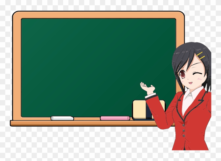 Pin Professional Teacher Clipart - Blackboard With Teacher Clipart #1262953