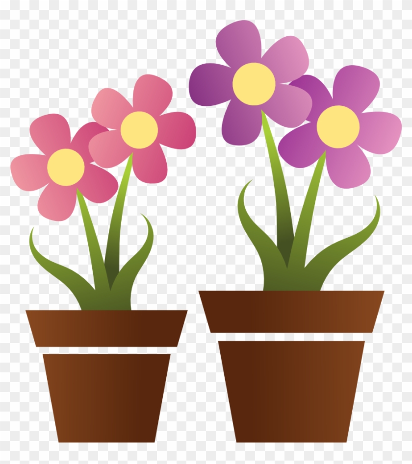 Abstract Farm Flowers 1969px 304 - Flowers In A Pot Clipart #1263045