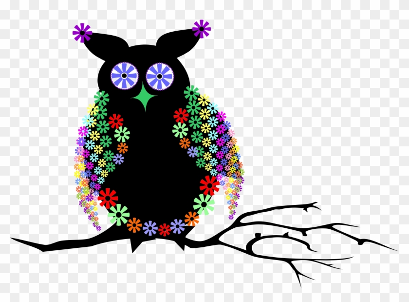 Abstract Floral Owl - Owl #1263054