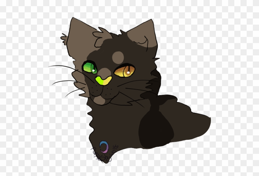 Black Cat Kitten Whiskers Domestic Short-haired Cat - Cartoon #1263078