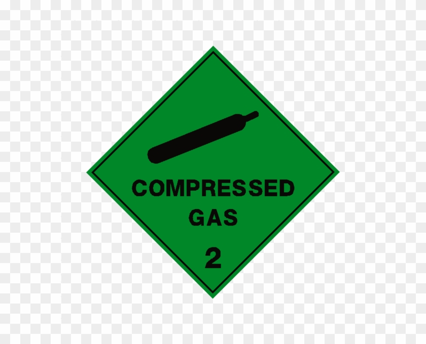 Compressed Gas 2 Label Safety-label - Non Flammable Compressed Gas Label #1263084
