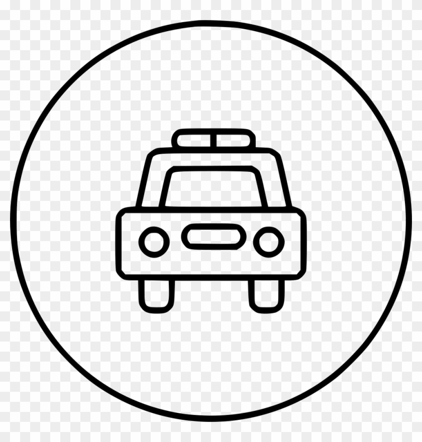 Police Cop Car Vehicle Police Car Comments - Line Art #1263330