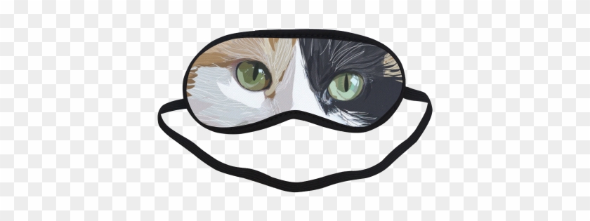 Calico Cat Eyes Sleep Mask Sleeping Mask - Googly Eyes Sleep Mask #1263399