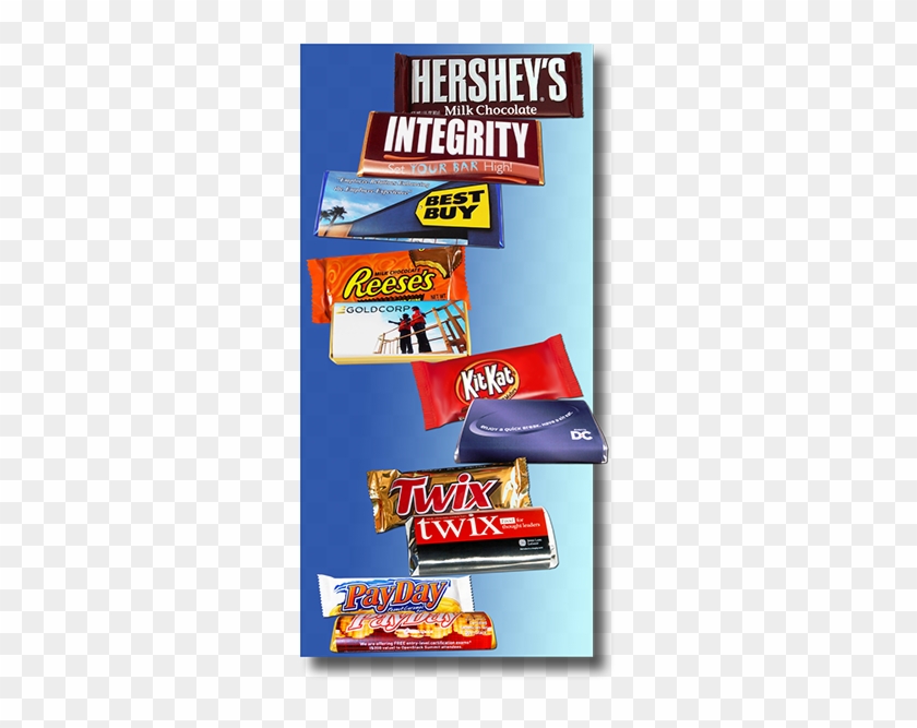Custom Wrapped And Re Branded Bars - Tin Sign Hershey's Chocolate Metal Decor Shop Store #1263500