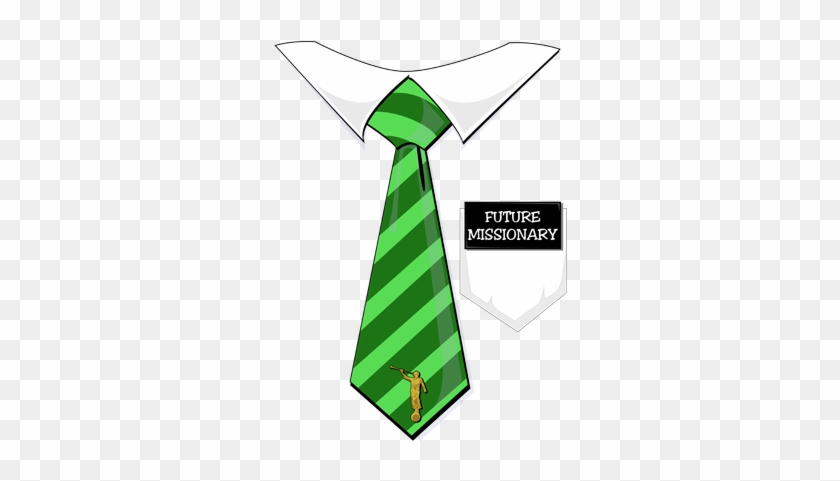 Latter Day Clip Art Future Missionary Tag Green Tie - Draw A Tie On A Shirt #1263773