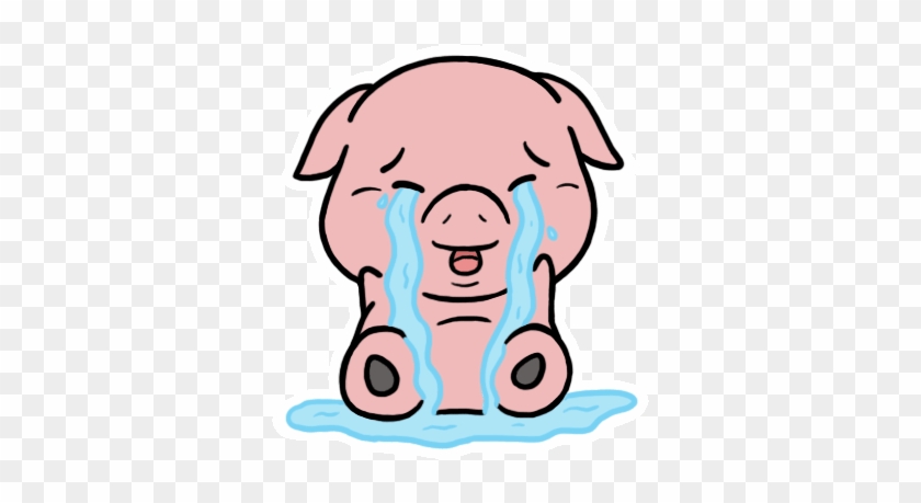 Cry Crying Sticker By Aminal Sticker For Ios Android - Sad Pig Cartoon #1264082