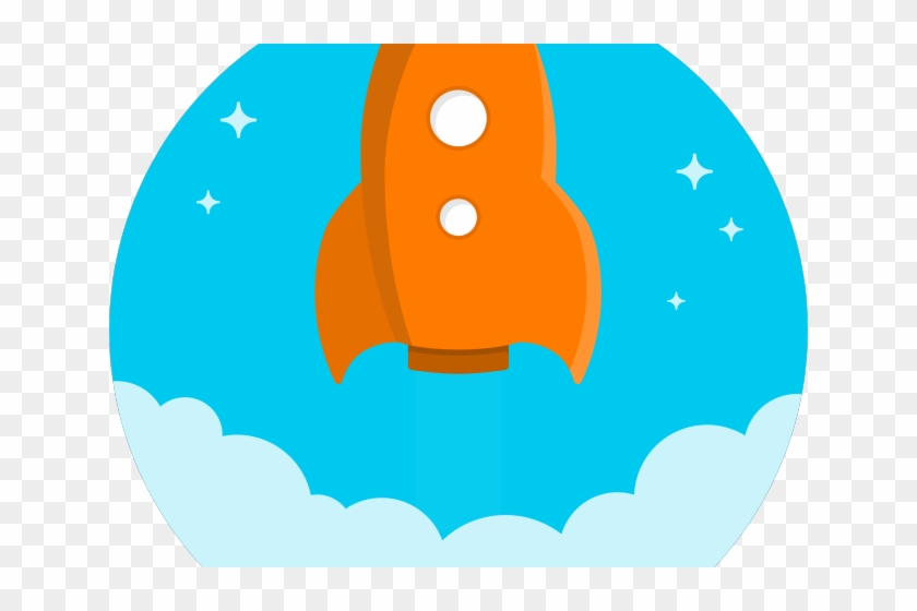 Starburst Clipart Rocket Blast - Rocket Clipart In Space #1264104