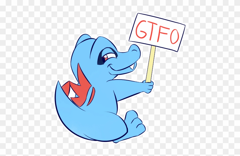 Adorable, But Rude Totodile Sticker Pack Now Available - Cartoon #1264130
