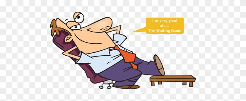The Waiting Game Cartoon - Relax Clipart #1264139