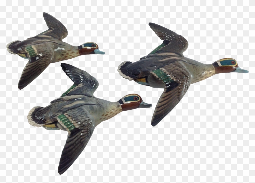 Rare Early Beswick Set Of 3 Flying Teal Ducks - Eurasian Teal #1264379