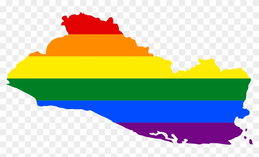 1 El Salvador800px Lgbt Flag Map Of El Salvador - El Salvador Map Png #1264669