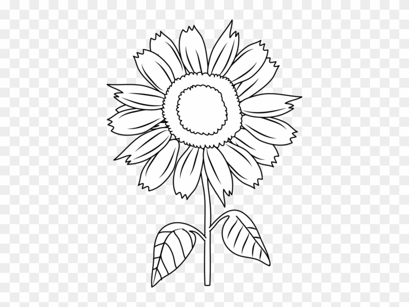 Coloring Book For Children, Flower Sunflower Royalty - Clip Art Of Sunflower #1264740
