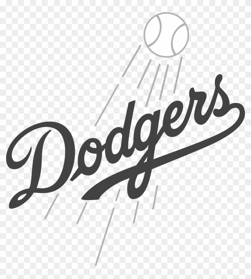 Los Angeles Dodgers Logo Black And White - Angeles Dodgers #1264920