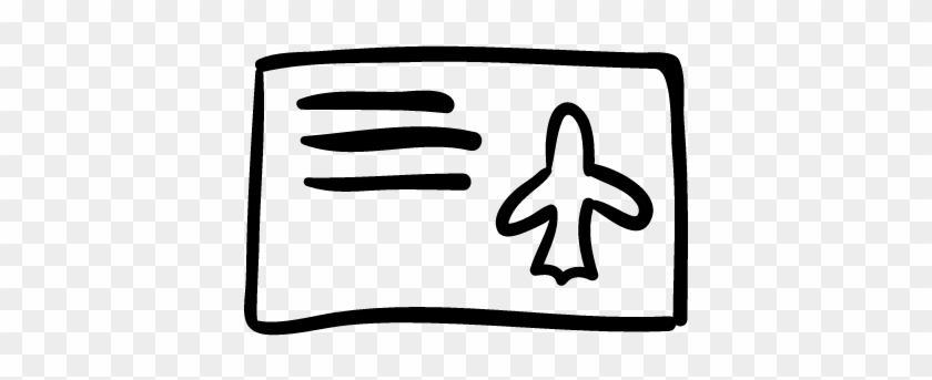 Airplane Ticket Hand Drawn Paper Vector - Airline Ticket #1265002