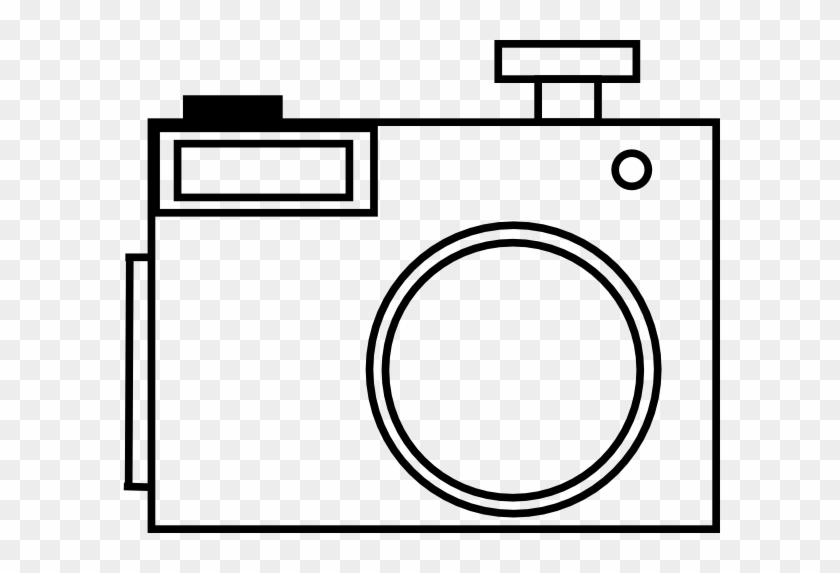 Camera Clipart Outline - Black And White Outline Camera #1265022