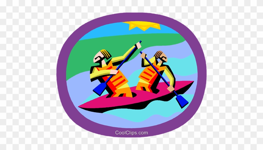 Kayaking Royalty Free Vector Clip Art Illustration - Kayaking Royalty Free Vector Clip Art Illustration #1265027