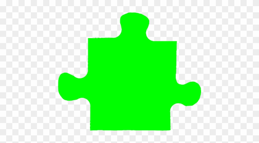 Pure Green Jigsaw Puzzle Piece - Red Puzzle Piece Png #1265053