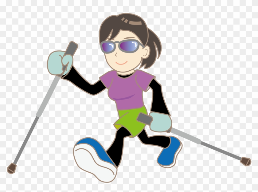 Nordic Walking Hiking Poles Clip Art - Nordic Walking Clipart #1265063