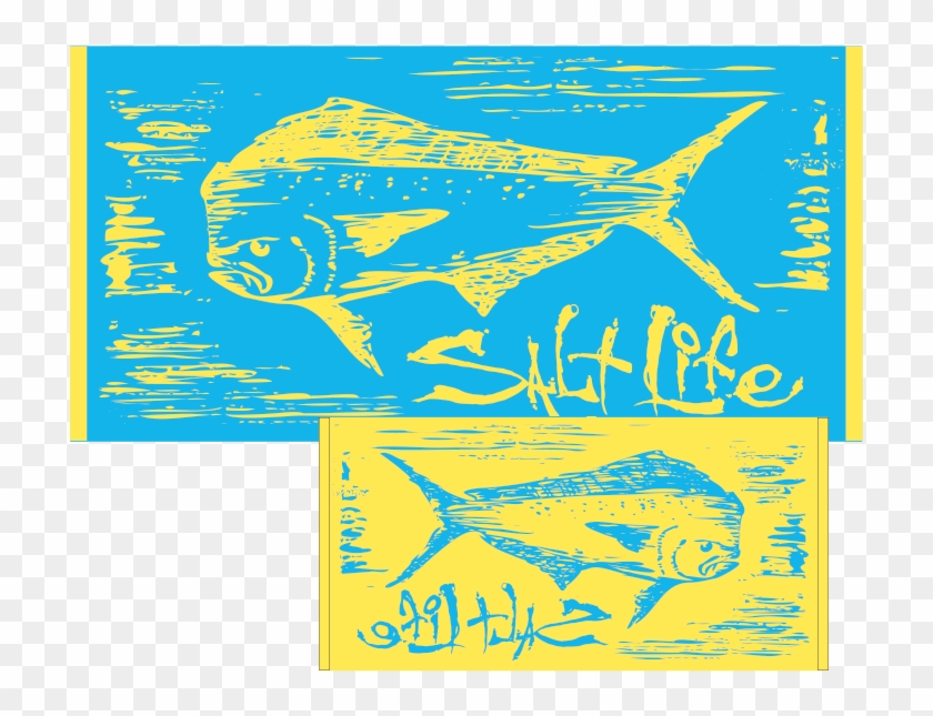 Clip Arts Related To - Salt Life Large Beach Towels - Skull And Poles #1265254