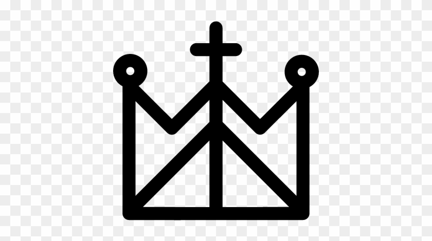 Royal Catholic Crown With A Cross Vector - Rectangle Shape Object Clip Art #1265260