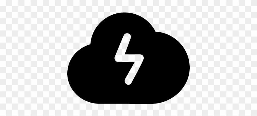 Storm Black Cloud With A Lightning Bolt Shape Inside - Storm Black Cloud With A Lightning Bolt Shape Inside #1265389